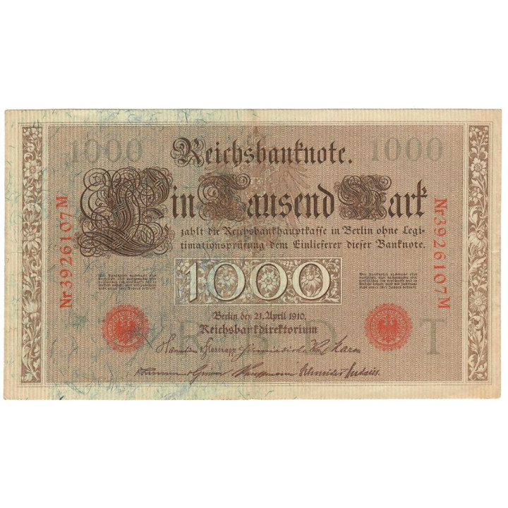 Germany 1000 Mark 1910 P-44b/5 XF