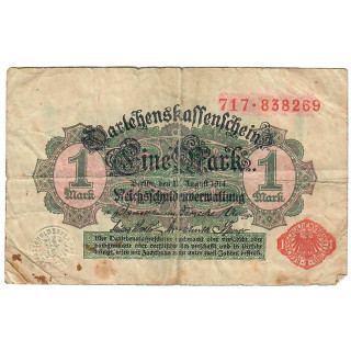Germany 1 Mark 1914 P-50/2 F