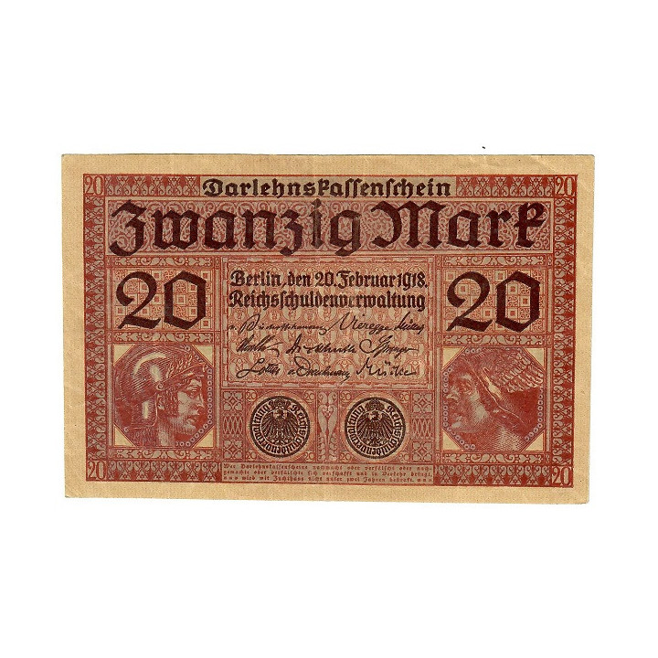 Germany 20 Mark 1918 P-57 XF