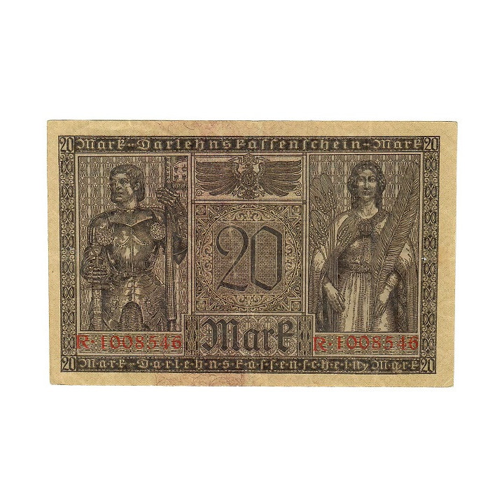 Germany 20 Mark 1918 P-57 XF