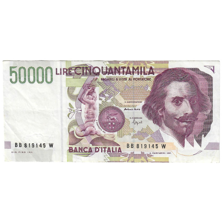 Italy 50000 Lire 1992 P-116b.1 XF