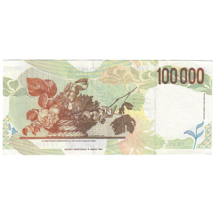 Italy 100000 Lire 1994 (1997) P-117b.2 XF