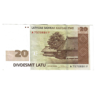 Latvia 20 Latu 2007 P-55a VF