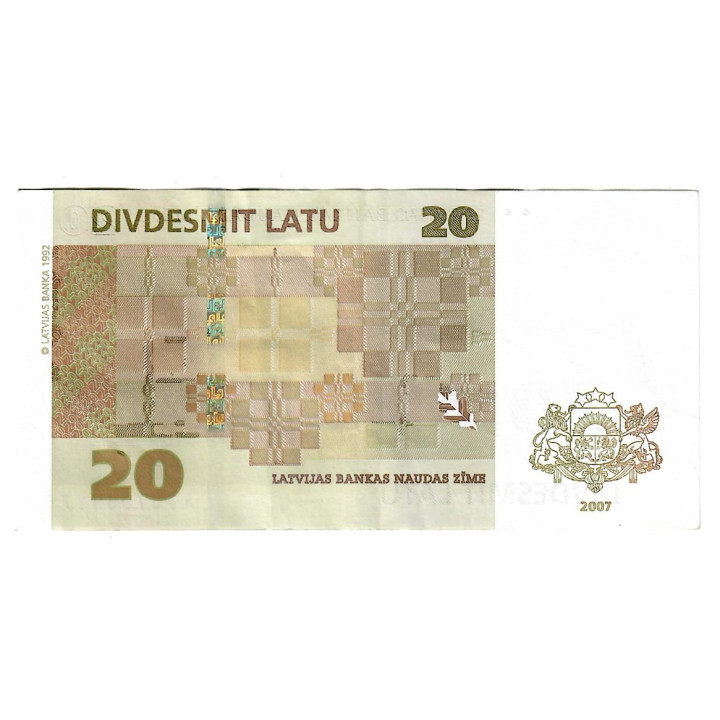 Latvia 20 Latu 2007 P-55a VF