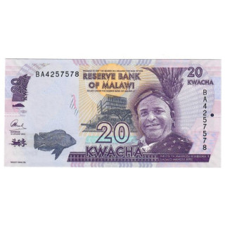 Malawi 20 Kwacha 2016 P-63c UNC
