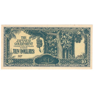 Malaya 10 Dollars 1942 P-M7c UNC