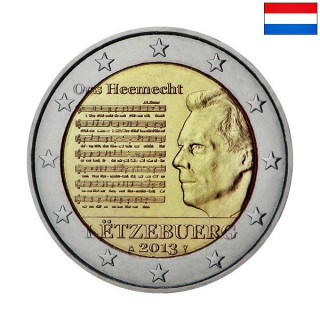 Luxembourg 2 Euro 2013 "National Anthem" UNC