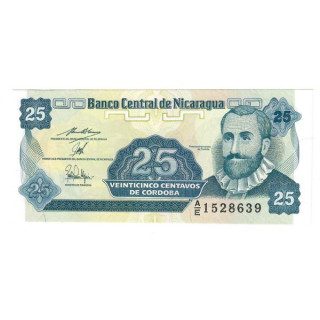 Nicaragua 25 Centavos ND (1991) P-170a.2 UNC