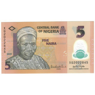 Nigeria 5 Naira 2009 P-38b.2 UNC