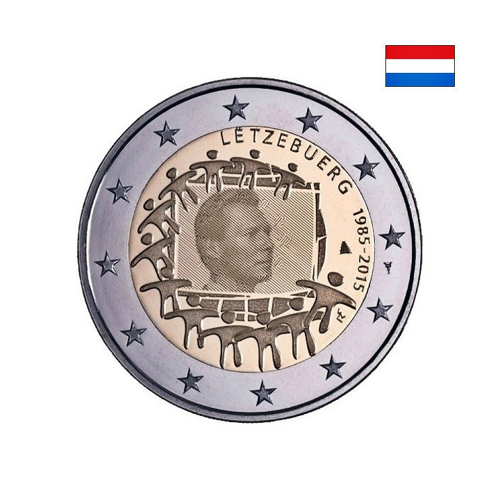 Luxembourg 2 Euro 2015 "Flag (EUF)" UNC