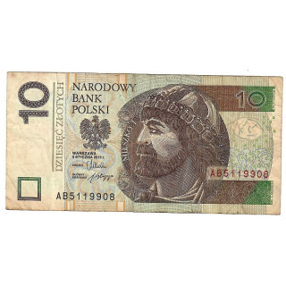 Poland 10 Zlotych 2012 P-183a VF