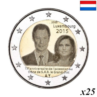 Luxembourg 2 Euro 2015 "Henri Accession" Roll