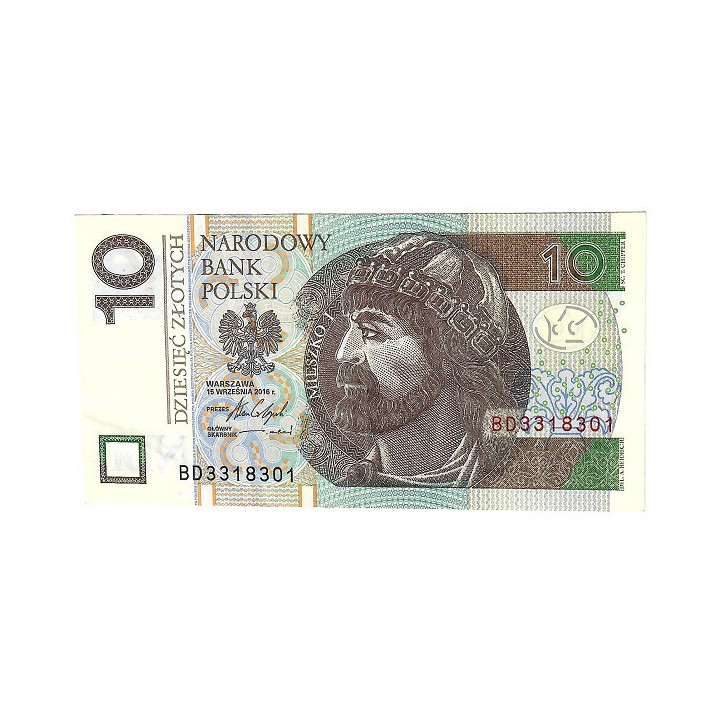 Poland 10 Zlotych 2016 P-183b VF