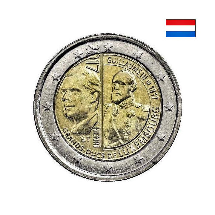 Luxembourg 2 Euro 2017 "William III" UNC