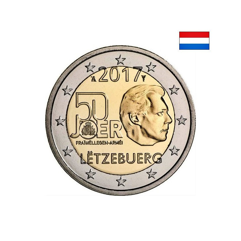 Luxembourg 2 Euro 2017 "Military Voluntary Service" UNC