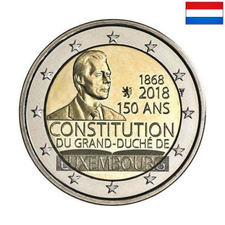 Luxembourg 2 Euro 2018 "Constitution" UNC