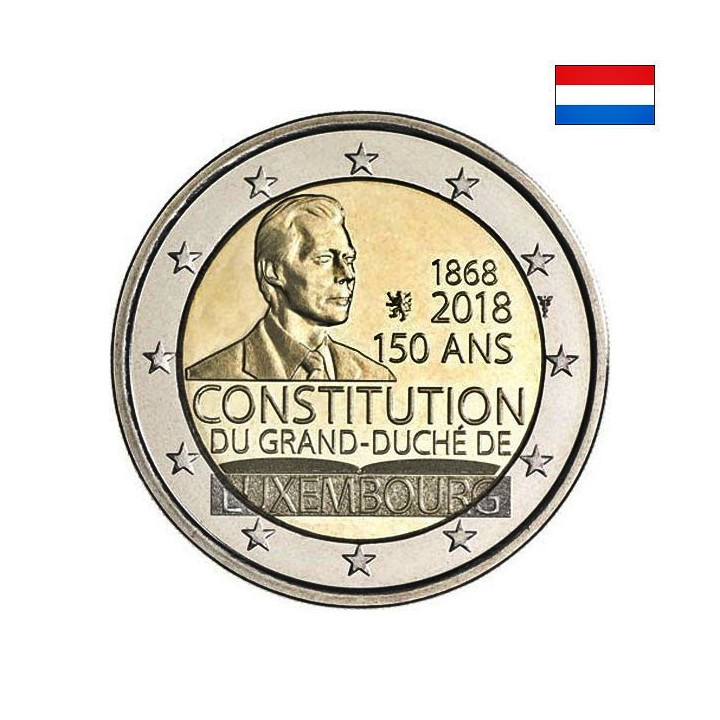 Luxembourg 2 Euro 2018 "Constitution" UNC