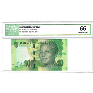 South Africa 10 Rand ND (2012) P-133a 66 Choice UNC