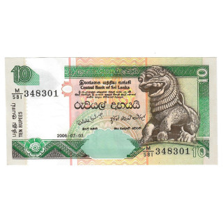 Sri Lanka 10 Rupees 2006 P-108f UNC