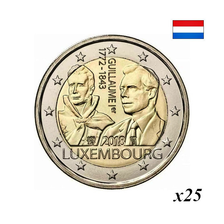 Luxembourg 2 Euro 2018 "William I" Roll