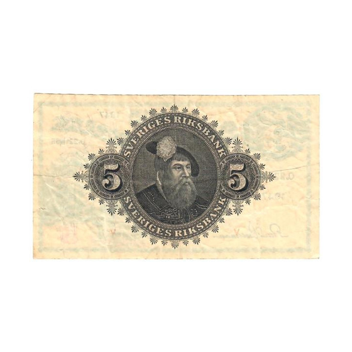 Sweden 5 Kronor 1947 P-33ad VF