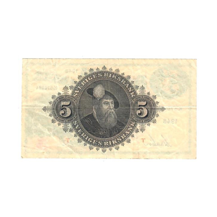 Sweden 5 Kronor 1948 P-33ae.1 VF