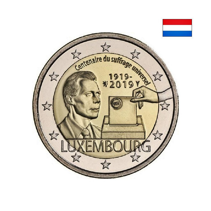 Luxembourg 2 Euro 2019 "Universal Suffrage" UNC