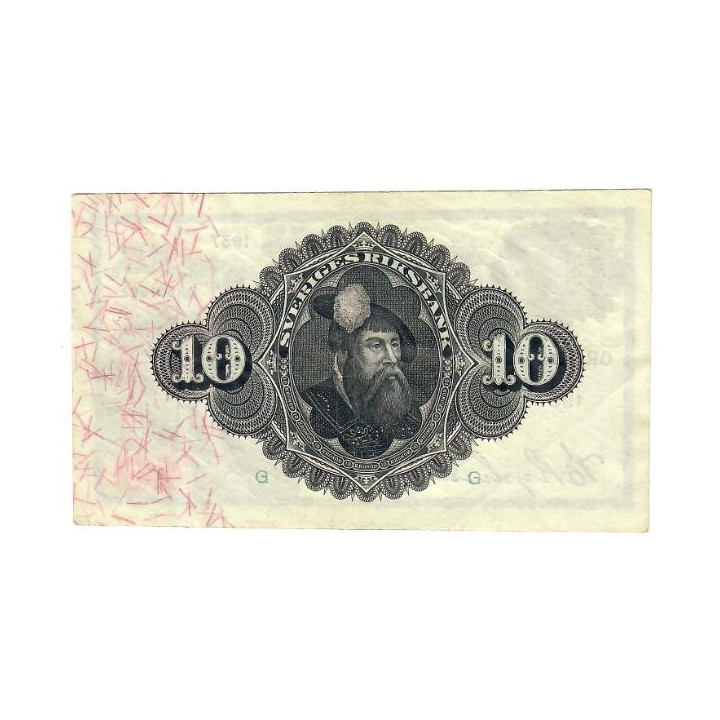 Sweden 10 Kronor 1937 P-34t VF