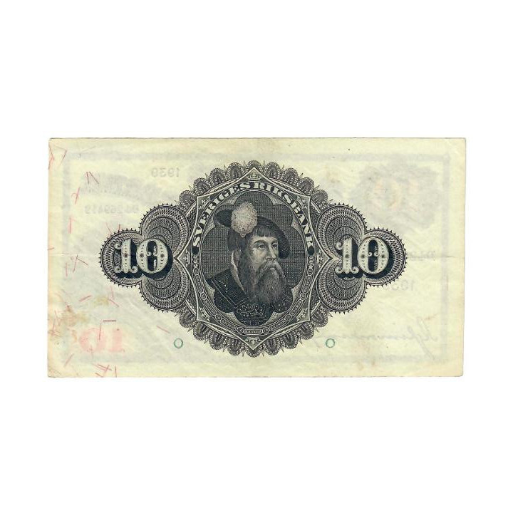 Sweden 10 Kronor 1939 P-34v VF