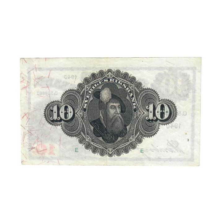 Sweden 10 Kronor 1940 P-34w VF