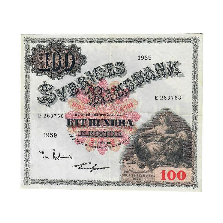 Sweden 100 Kronor 1959 P-48a.1 XF
