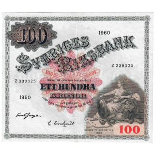 Sweden 100 Kronor 1960 P-48b XF