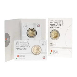Italy 2 Euro 2023 "Alessandro Manzoni" BU (Coin Card)