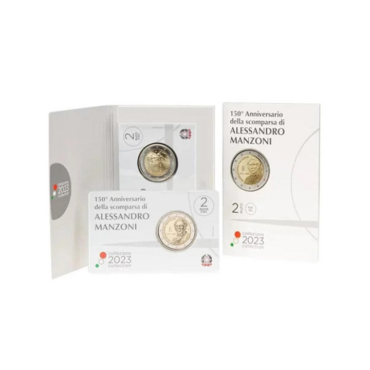 Italy 2 Euro 2023 "Alessandro Manzoni" BU (Coin Card)