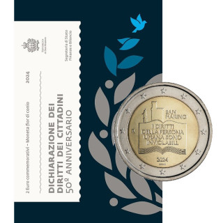 San Marino 2 Euro 2024 "Civil Rights" BU (Coin Card)
