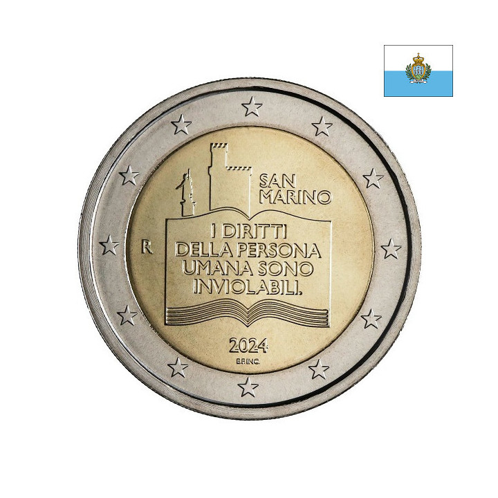 San Marino 2 Euro 2024 "Civil Rights" BU (Coin Card)