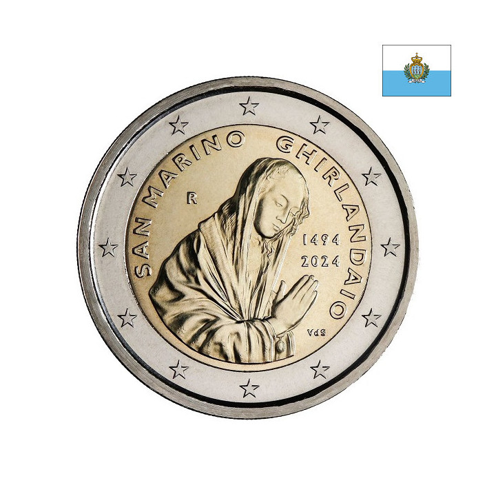 San Marino 2 Euro 2024 "Domenico Ghirlandaio" BU (Coin Card)