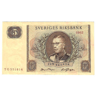Sweden 5 Kronor 1962 P-50a UNC