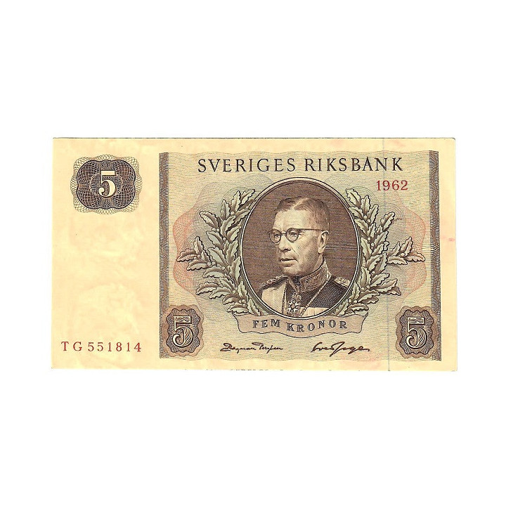 Sweden 5 Kronor 1962 P-50a UNC