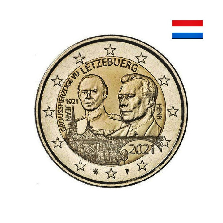 Luxembourg 2 Euro 2021 "Birth of Jean" (Normal) UNC