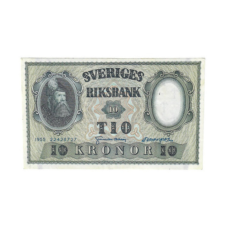 Sweden 10 Kronor 1955 P-43c XF