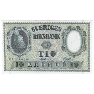 Sweden 10 Kronor 1955 P-43c.3 UNC