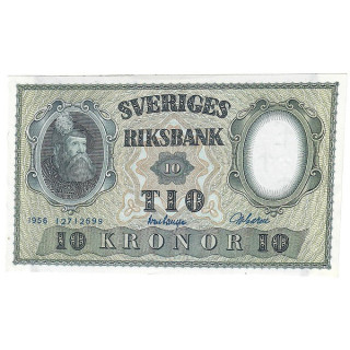 Sweden 10 Kronor 1956 P-43d.6 UNC