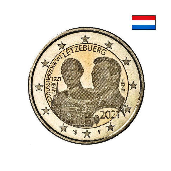 Luxembourg 2 Euro 2021 "Birth of Jean" (Photo-like) UNC