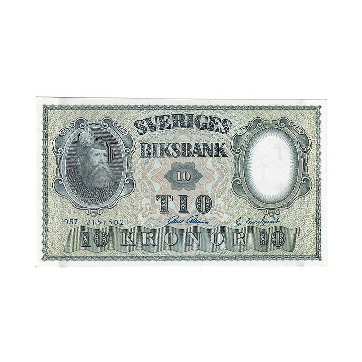 Sweden 10 Kronor 1957 P-43e UNC