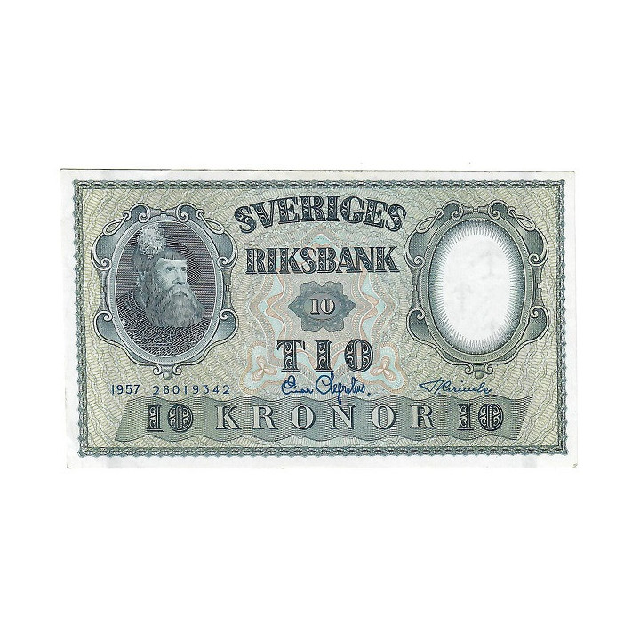 Sweden 10 Kronor 1957 P-43e UNC