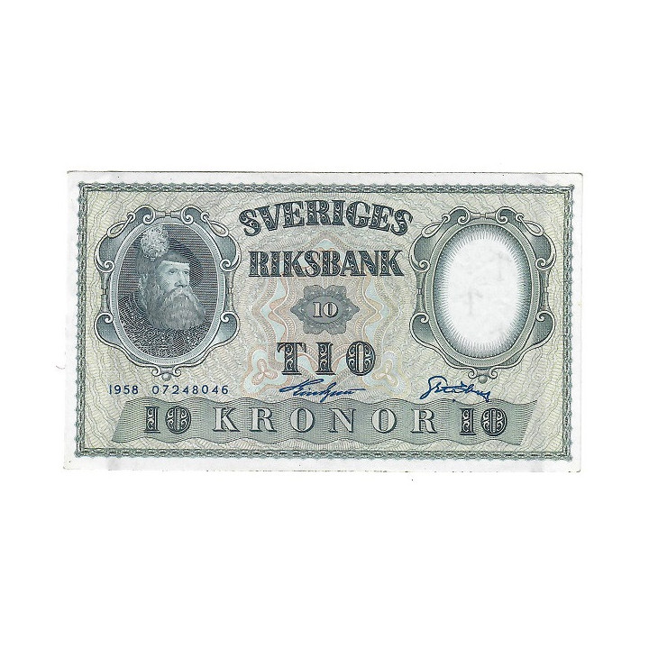 Sweden 10 Kronor 1958 P-43f AU/UNC