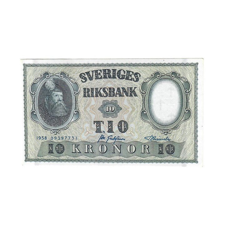 Sweden 10 Kronor 1958 P-43f UNC