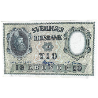 Sweden 10 Kronor 1958 P-43f UNC