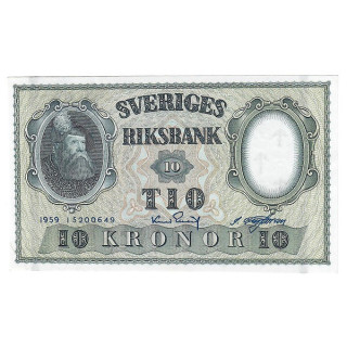 Sweden 10 Kronor 1959 P-43g UNC